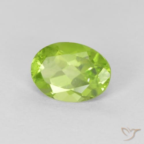 Peridoto Verde médio Natural 1.07ct, oval, VS