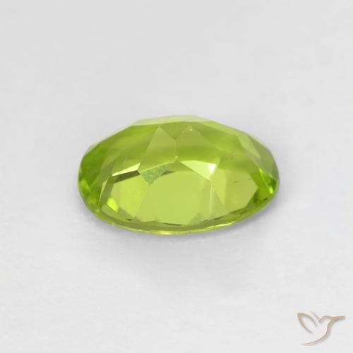 Peridoto verde vivo Natural 1.21ct, oval, VS