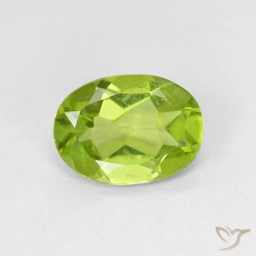 1.14ct Natural Verde amarelado Peridoto, oval, VS