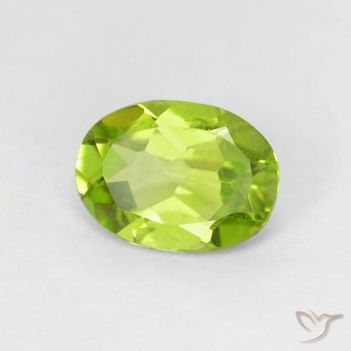 Peridoto Verde amarelado Natural 1.14ct, oval, VS