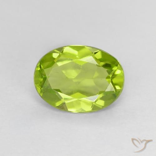 1.24ct Natural Verde amarelado vivo Peridoto, oval, VS