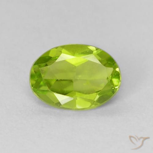 1.11ct Natural Verde claro Peridoto, oval, VS