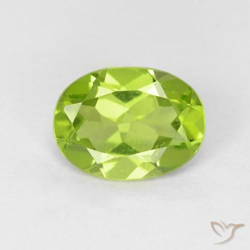 1.14ct Natural verde vivo Peridoto, oval, VVS-VS