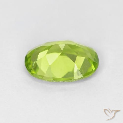 Peridoto verde vivo Natural 1.14ct, oval, VVS-VS