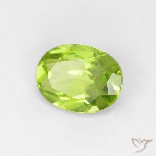Peridoto Verde amarelado Natural 1.15ct, oval, VVS-VS