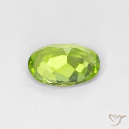 Peridoto Verde amarelado Natural 1.15ct, oval, VVS-VS