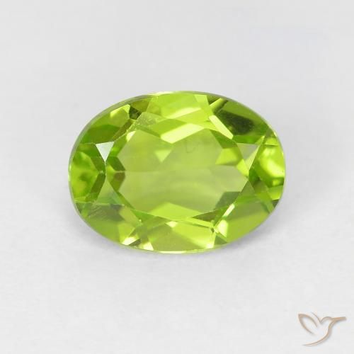1.38ct Natural Verde amarelado Peridoto, oval, VVS-VS