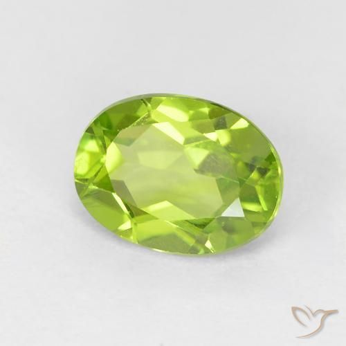 Peridoto Verde amarelado Natural 1.38ct, oval, VVS-VS
