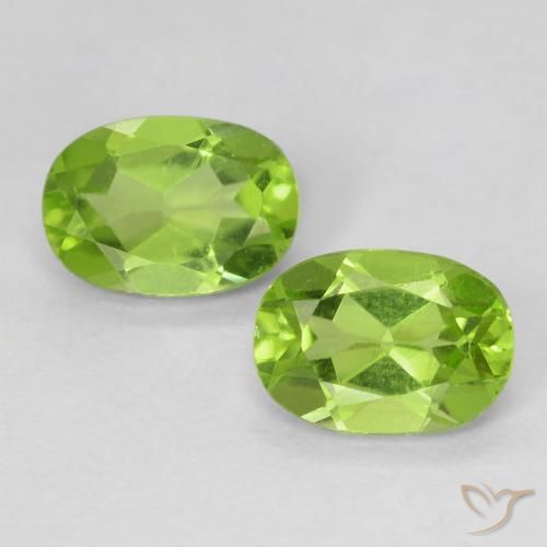 Pedras preciosas de Peridoto Verde médio natural de 1.78 ct, oval, VS