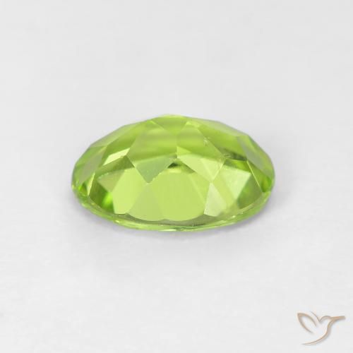 Peridoto verde vivo Natural 1.23ct, oval, VS
