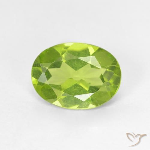 1.15ct Natural Verde amarelado Peridoto, oval, VS
