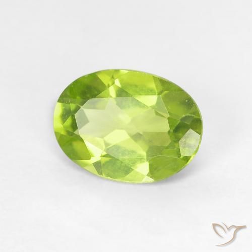 Peridoto Verde amarelado Natural 1.15ct, oval, VS