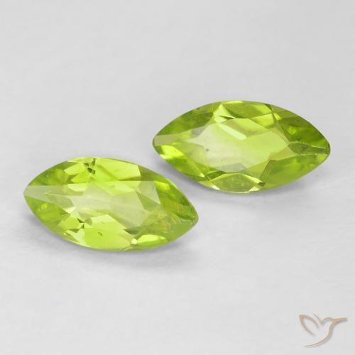 Pedras preciosas de Peridoto Verde médio natural de 1.11 ct, Marquesa, VS