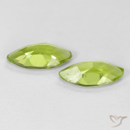 Pedras preciosas de Peridoto Verde médio natural de 1.11 ct, Marquesa, VS