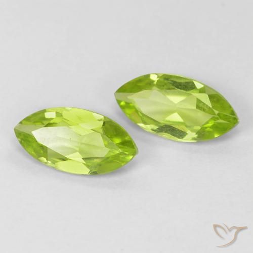 Pedras preciosas de Peridoto Verde médio natural de 1.10 ct, Marquesa, VS