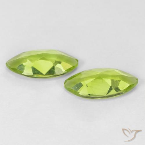 Pedras preciosas de Peridoto Verde médio natural de 1.10 ct, Marquesa, VS