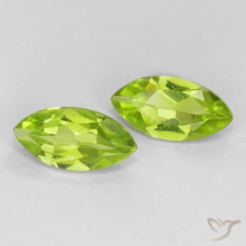 Pedras preciosas de Peridoto Verde médio natural de 1.13 ct, Marquesa, VS
