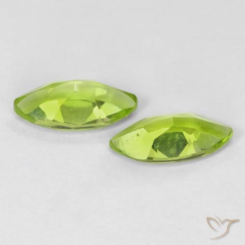 Pedras preciosas de Peridoto Verde médio natural de 1.13 ct, Marquesa, VS