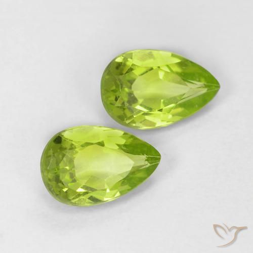 0.87ctw Natural Verde claro Peridoto, Formato de pêra, VS