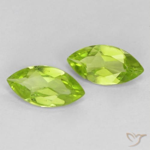 Pedras preciosas de Peridoto Verde claro natural de 1.10 ct, Marquesa, VS