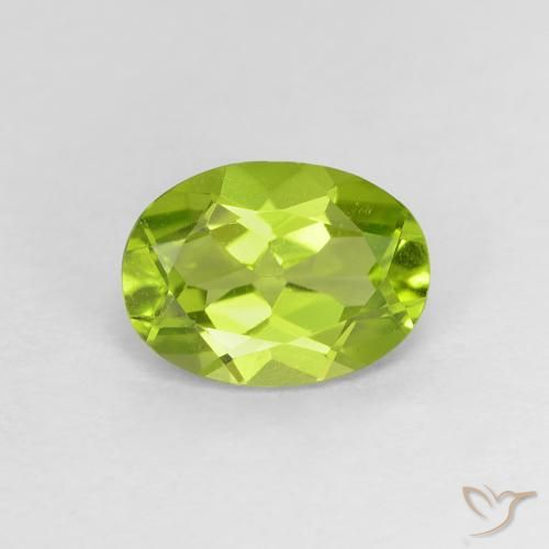 1.14ct Natural verde vivo Peridoto, oval, VVS-VS
