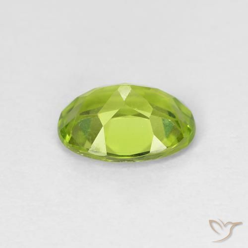 Peridoto verde vivo Natural 1.14ct, oval, VVS-VS