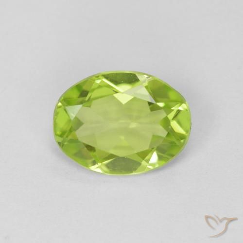 1.02ct Natural Verde médio Peridoto, oval, VS