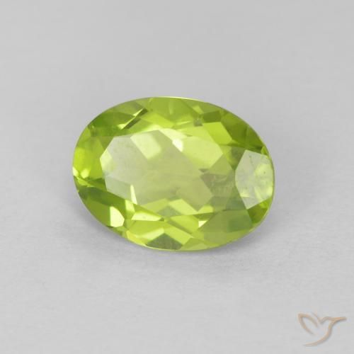 Peridoto Verde médio Natural 1.30ct, oval, VS