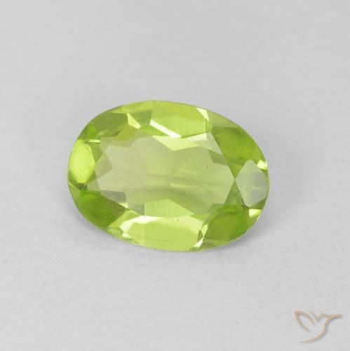 0.98ct Natural Verde médio Peridoto, oval, VS