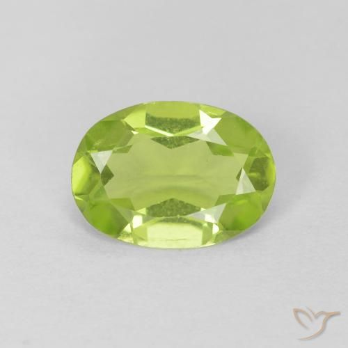 Peridoto Verde médio Natural 0.98ct, oval, VS