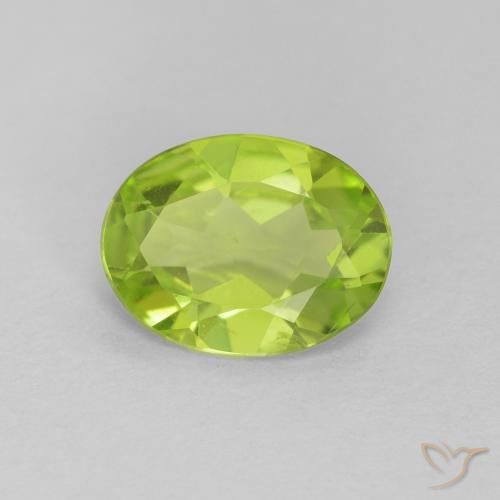 1.07ct Natural Verde médio Peridoto, oval, VS