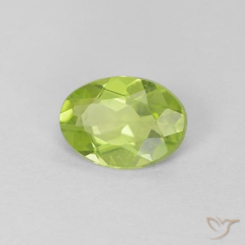 0.84ct Natural Verde médio Peridoto, oval, VS