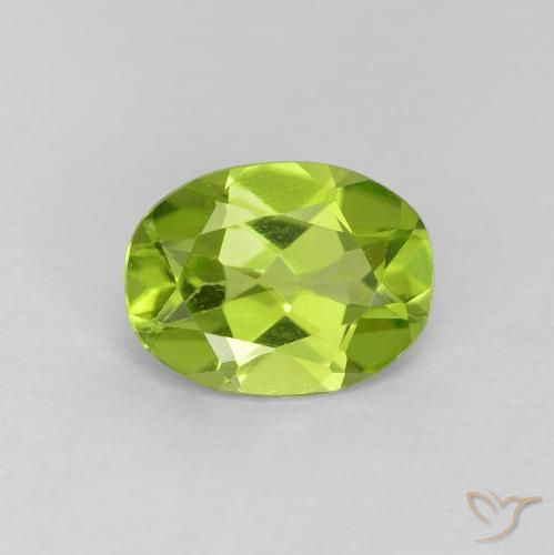 0.97ct Natural verde vivo Peridoto, oval, VVS-VS