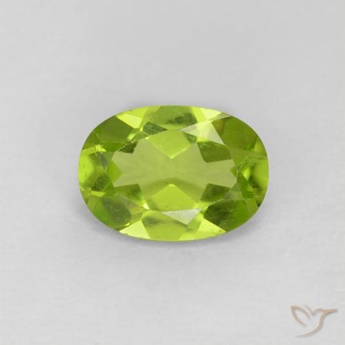 0.83ct Natural verde vivo Peridoto, oval, VVS-VS