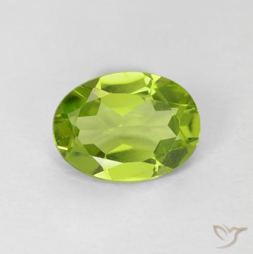 1.05ct Natural Verde médio Peridoto, oval, VVS-VS