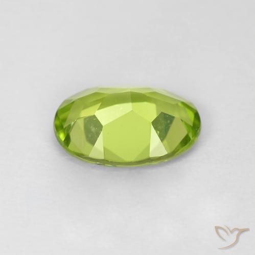 Peridoto Verde médio Natural 1.05ct, oval, VVS-VS