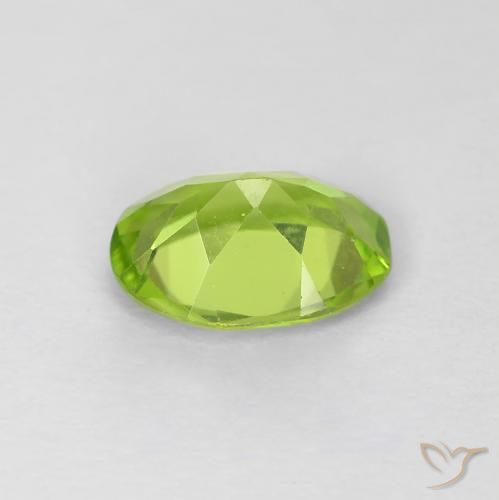 Peridoto Verde médio Natural 1.09ct, Corte Oval, VVS-VS