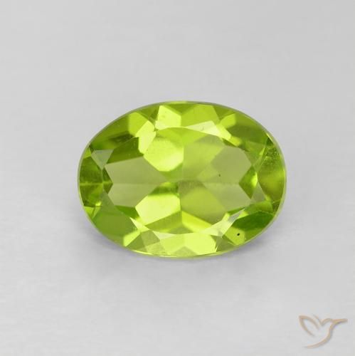 1.25ct Natural Verde médio Peridoto, oval, VVS-VS