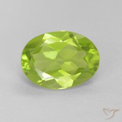 1.20ct Natural Verde claro Peridoto, oval, VVS-VS