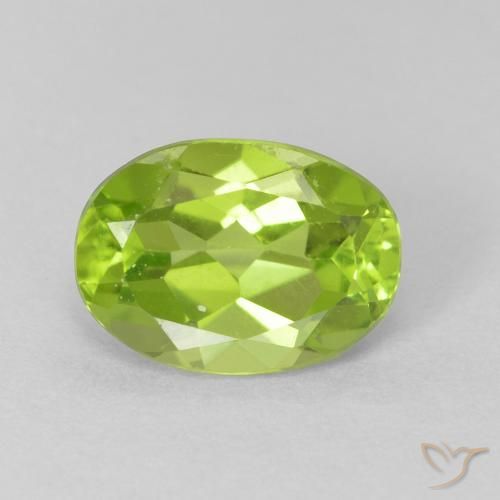 1.23ct Natural Verde claro Peridoto, oval, VVS-VS