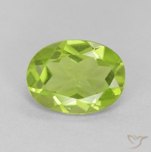 1.11ct Natural Verde claro Peridoto, oval, VVS-VS