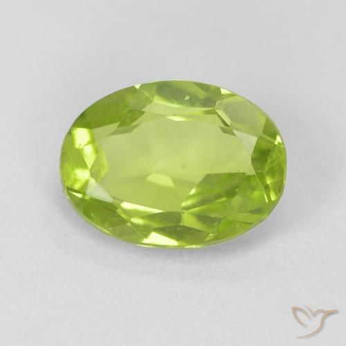1.10ct Natural Verde claro Peridoto, oval, VVS-VS