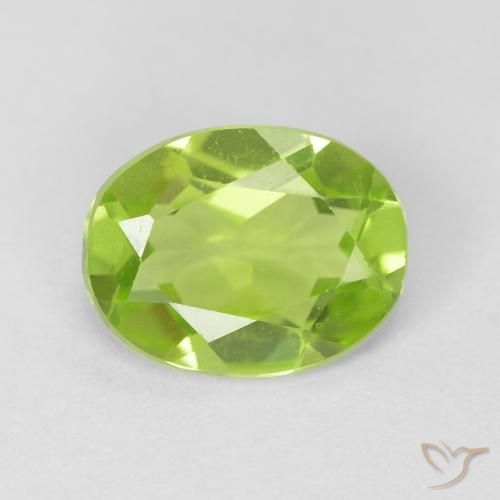 1.09ct Natural Verde claro Peridoto, oval, VVS-VS