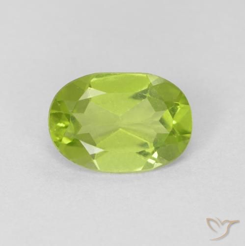 0.76ct Natural Verde claro Peridoto, oval, VVS-VS