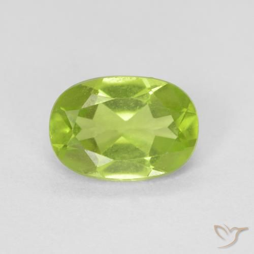 0.86ct Natural Verde claro Peridoto, oval, VVS-VS