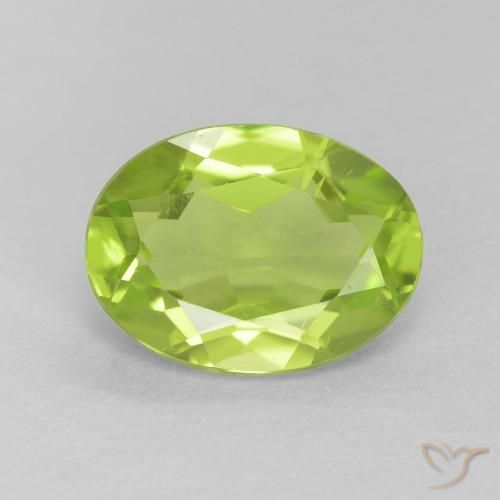 1.28ct Natural Verde claro Peridoto, oval, VS