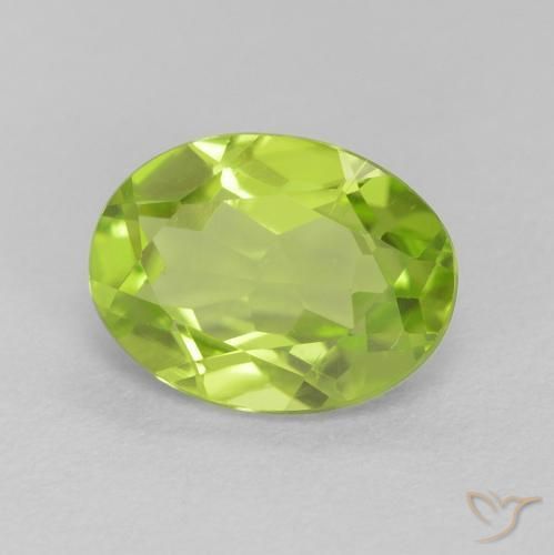 Peridoto Verde claro Natural 1.28ct, oval, VS