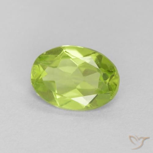 Peridoto Verde claro Natural 0.73ct, oval, VS