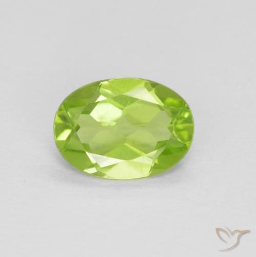 1.00ct Natural verde vivo Peridoto, oval, VVS-VS