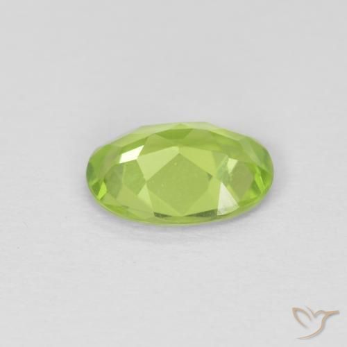 Peridoto verde vivo Natural 1.00ct, oval, VVS-VS